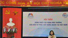 Giảm thiểu tác động môi trường của đầu tư trực tiếp nước ngoài tại Việt Nam